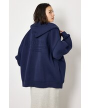 【UNISEX】エンボス W-ZIP ビッグ パーカー