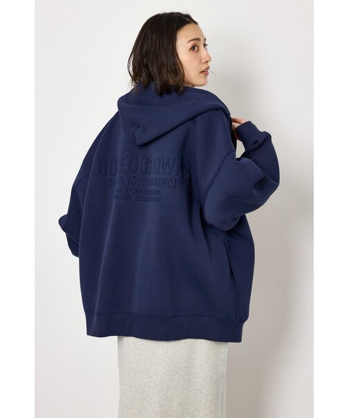 【UNISEX】エンボス W-ZIP ビッグ パーカー