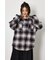 【UNISEX】フーディーチェックシャツ