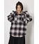 【UNISEX】フーディーチェックシャツ