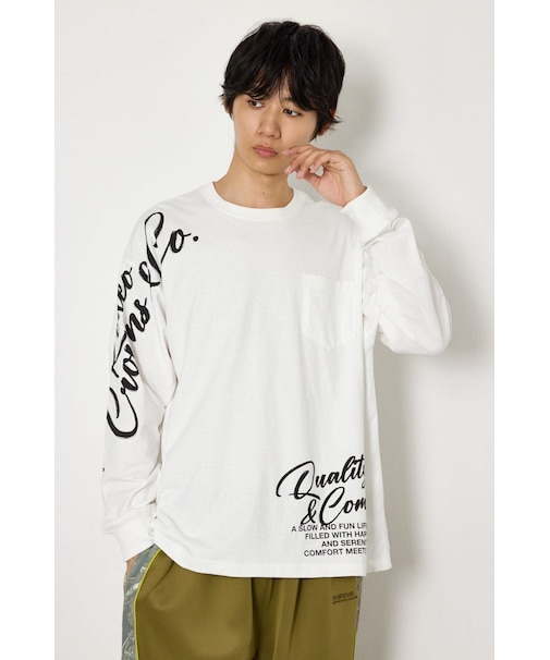 ショルダーロゴ長袖Tシャツ