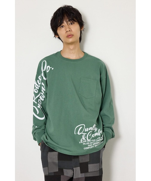 ショルダーロゴ長袖Tシャツ