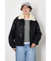 Suede look 2WAY ブルゾン