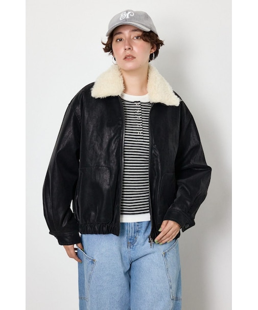 Suede look 2WAY ブルゾン
