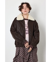 Suede look 2WAY ブルゾン
