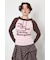 ワンショルラグランメッセージロングTシャツ