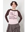 ワンショルラグランメッセージロングTシャツ