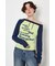 ワンショルラグランメッセージロングTシャツ