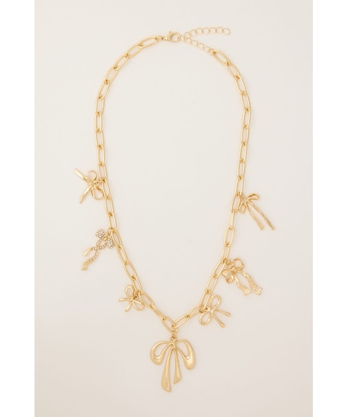リボンチェーンネックレス