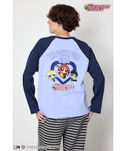 (パワーパフ ガールズ)ラグランロングスリーブTシャツ