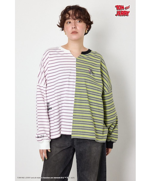 (TOM and JERRY)カスタムボーダーロンTEE