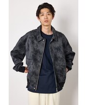 Unevenフェイクレザーブルゾン