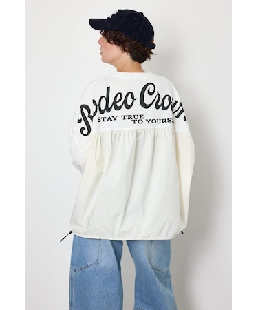 【WEB限定】布帛切替ロゴロングTシャツ