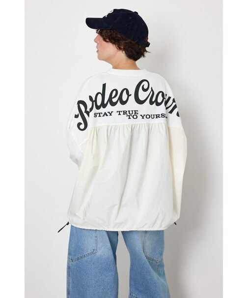 【WEB限定】布帛切替ロゴロングTシャツ