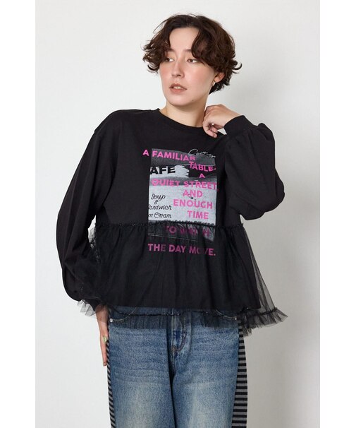 【WEB限定】チュールドッキングトップス