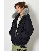 【UNISEX】FUR HOODED ワークジャケット