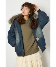 【UNISEX】FUR HOODED ワークジャケット