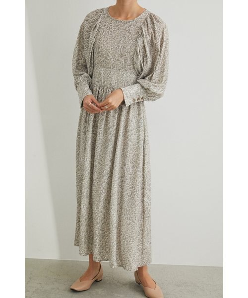 関税送料込み★REISS ウールブレンドギャザースリーブワンピース ギャザースリーブフレアワンピース[KBA5-26J110]｜URBAN