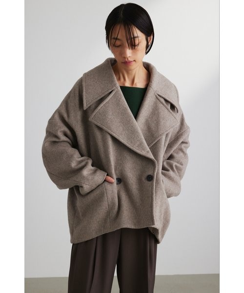 【未使用】 STYLEMIXER ウール コクーン ショート コート ブラック ウールコクーンショートコート｜スタイルミキサーの通販｜&mall