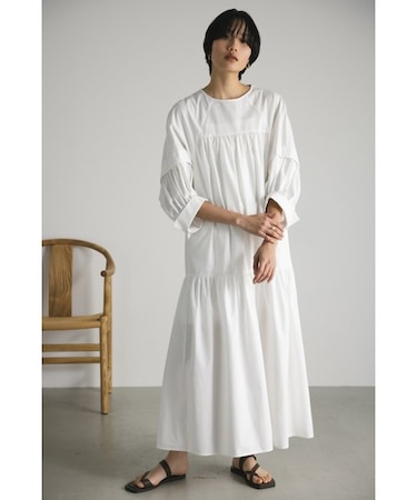 レイヤーボリュームスリーブワンピース