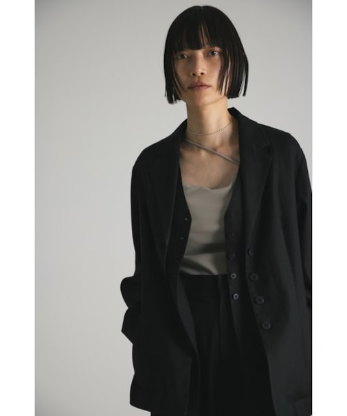 リネンテーラードジャケット