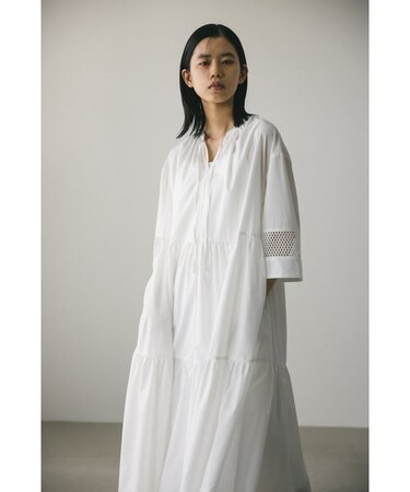 アイレットレースティアードワンピース