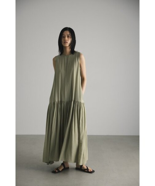 ワッシャーティアードワンピース