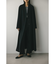 ノーカラーウールロングコート