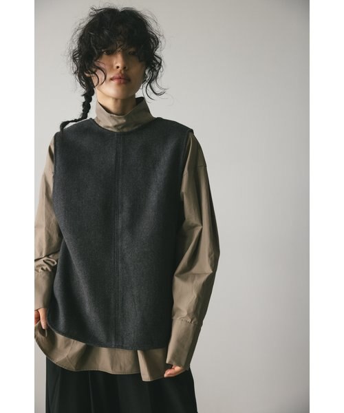 2ピースベストレイヤードシャツ｜スタイルミキサーの通販｜&mall