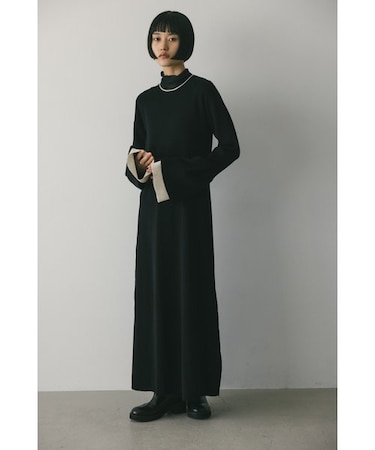 ランタンカフスニットワンピース