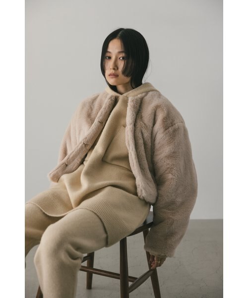 フェイクファーショートブルゾン｜スタイルミキサーの通販｜&mall