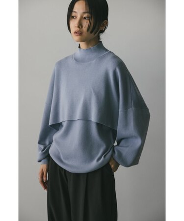 ウォッシャブルレイヤードニット