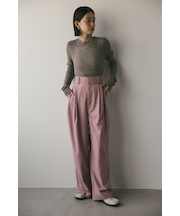 ハイウエスト2タックワイドパンツ