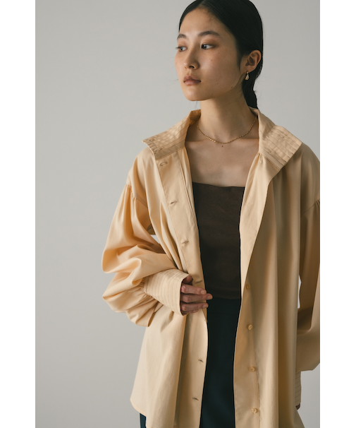 2WAYスタンドカラーステッチシャツ