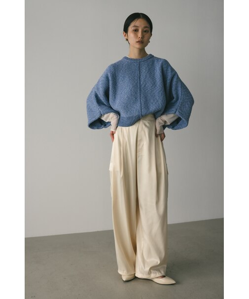 ミックスワイドニットトップ