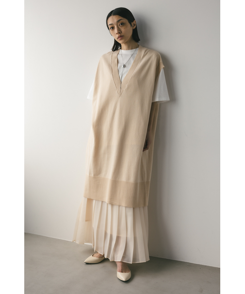 オーバーサイズニットベスト