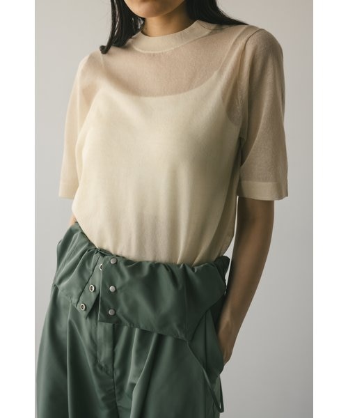 FRAMEWORK ウォッシャブルPLリネン2WAYニット FRAMEWORK