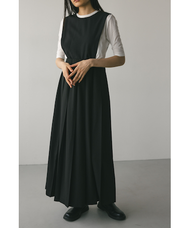 2WAYサイドオープンワイドプリーツスカート