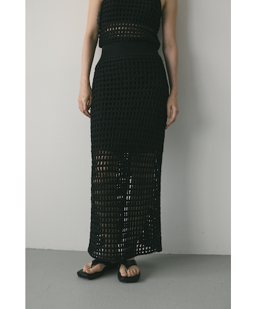 テープヤーンニットタイトスカート