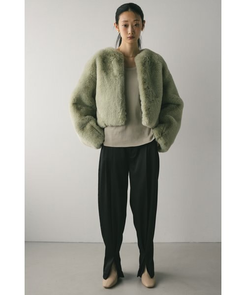 フェイクファーボリュームジャケット｜スタイルミキサーの通販｜&mall