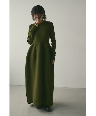 コンビネーションフォルムニットワンピース