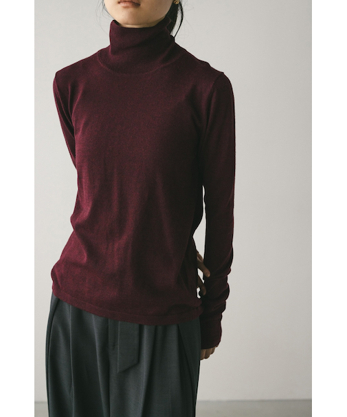 ウォッシャブルハイネックニット