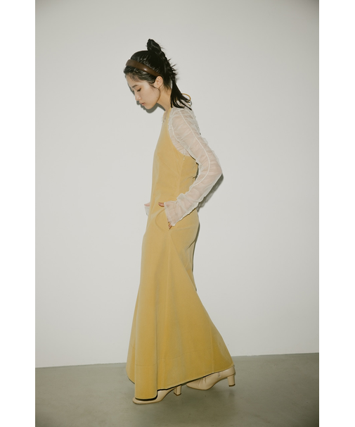 ベルベットホルターワンピース