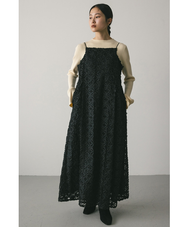 エンブロイダリーレースキャミワンピース