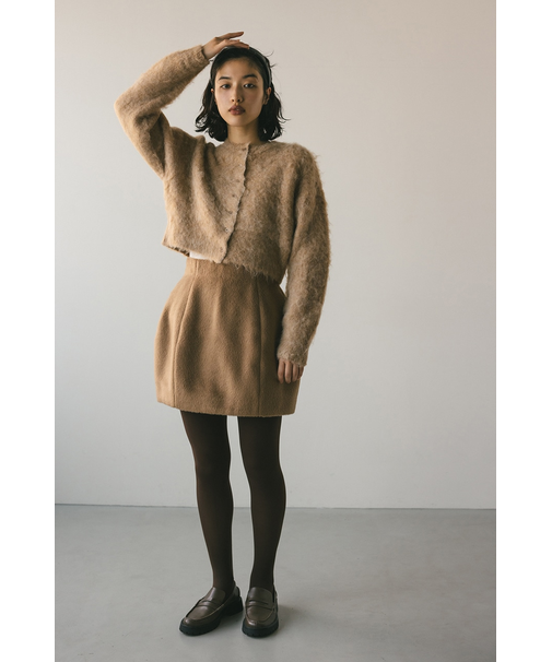 シャギーミニスカートパンツ