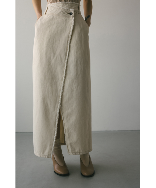 ラップデザインデニムスカート