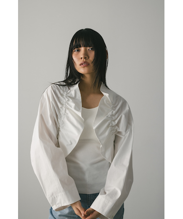 シャーリングフリルジャケット