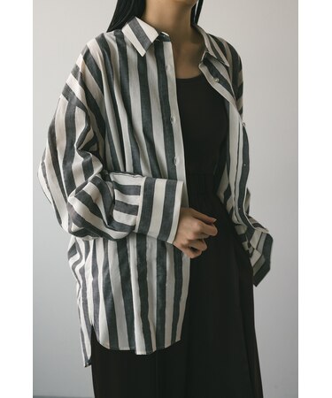 ストライプオーバーシャツ