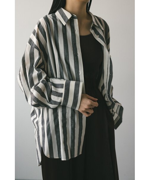 ストライプオーバーシャツ