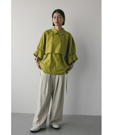 ワイドカフレイヤーブラウス